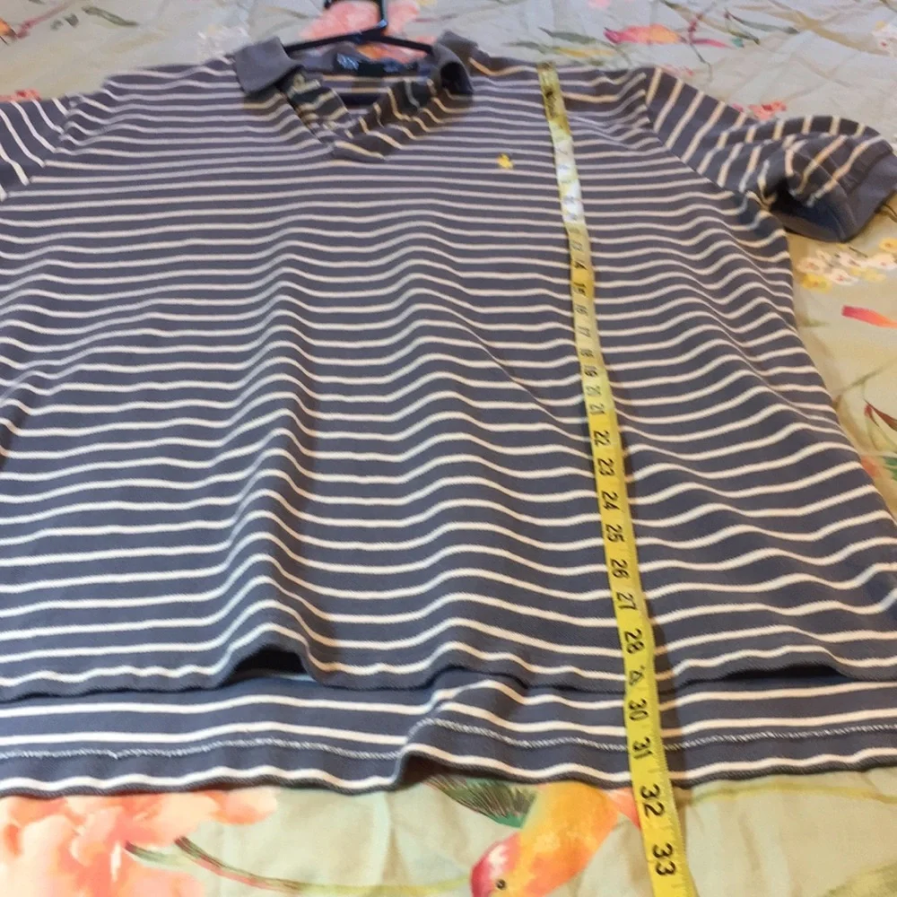 Polo Ralph Lauren Gray and White or Cream Polo Shirt Size XL